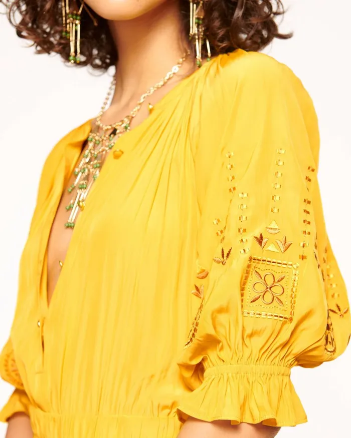 Women Grace Embellished Maxi Dress Marigold Ramy Brook Dresses Women Grace Embellished Maxi Dress Marigold Ramy Brook Dresses