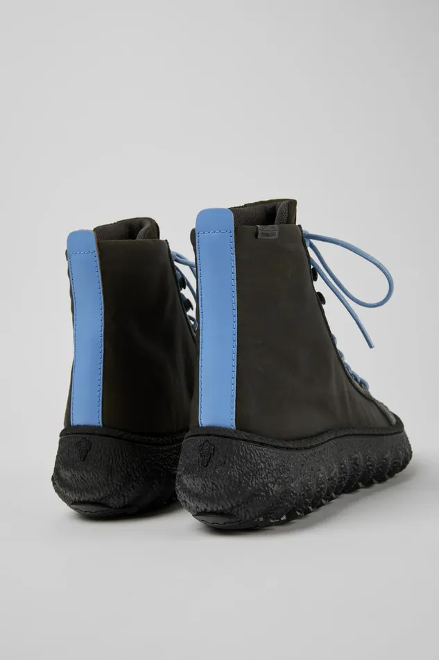 Women Ground MICHELIN Dark Green Textile And Leather Ankle Boots Camper Ankle Boots Women Ground MICHELIN Dark Green Textile And Leather Ankle Boots Camper Ankle Boots