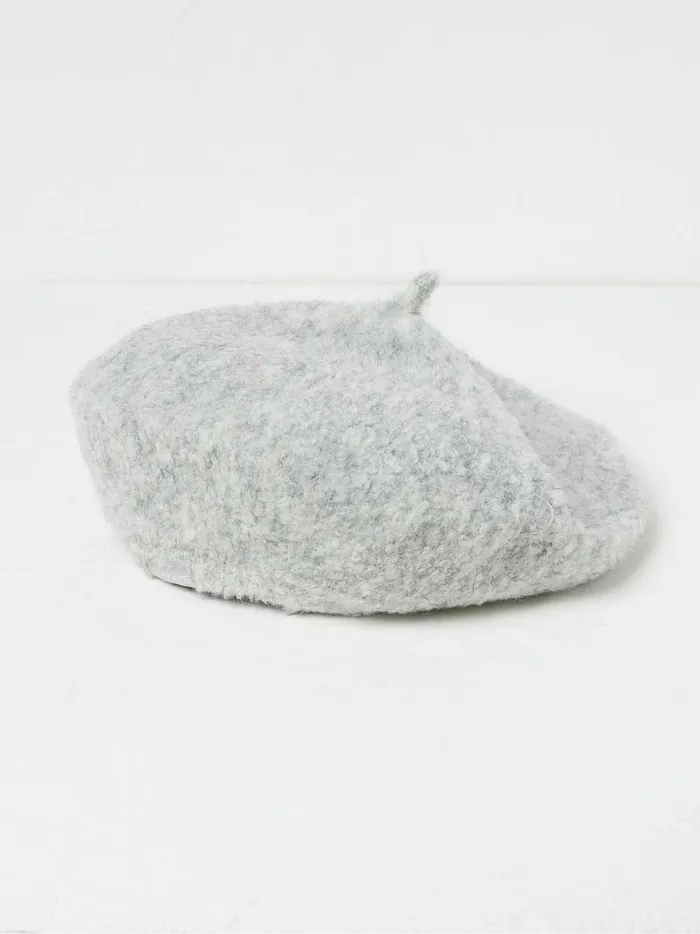 Women Hats Fat Face Beret Grey Hat