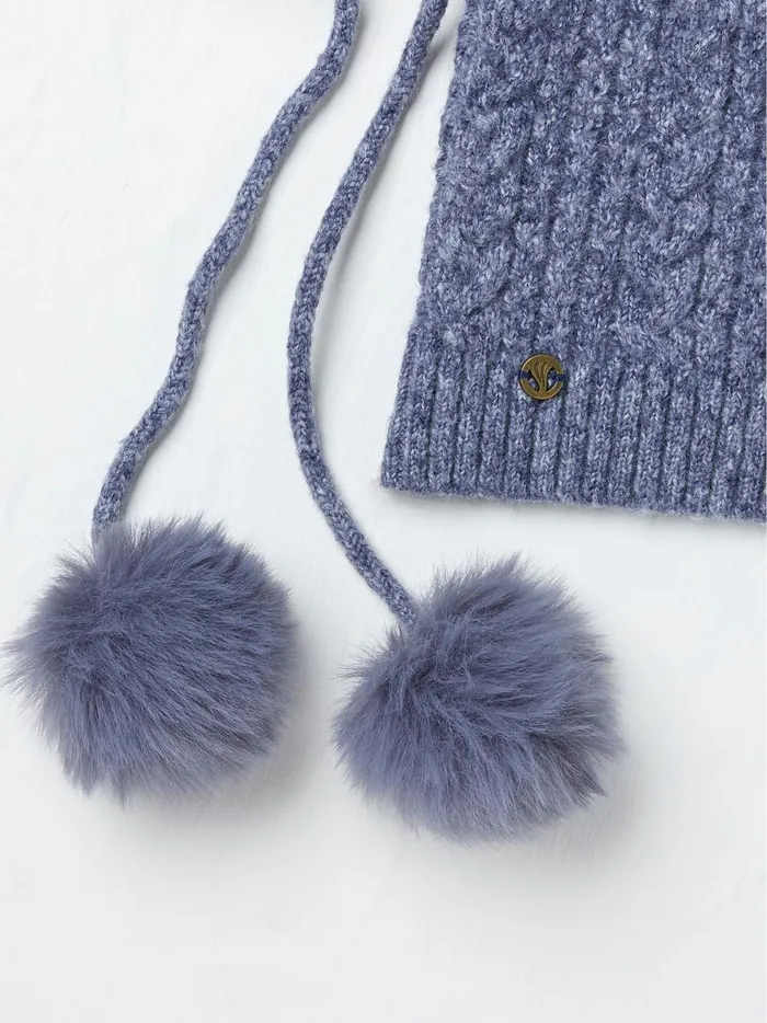 Women Hats Fat Face Navy Cable Knit Hood Hat Women Hats Fat Face Navy Cable Knit Hood Hat