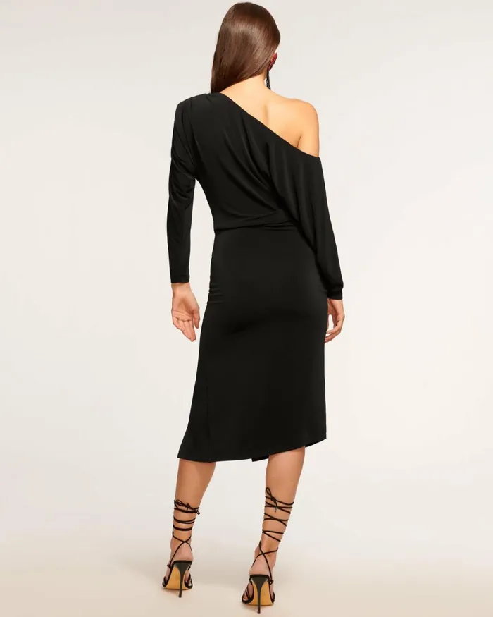 Women Isabel One Shoulder Midi Dress Black Ramy Brook Dresses Women Isabel One Shoulder Midi Dress Black Ramy Brook Dresses