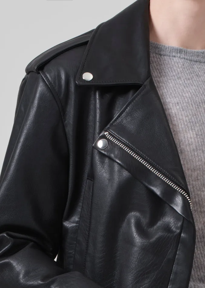 Women Jackets and Coats Citizens Of Humanity Kindra Cropped Moto Jacket In Black