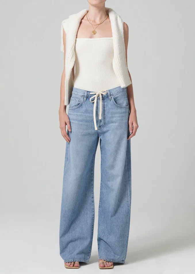 Women Jeans Citizens Of Humanity Brynn Drawstring Trouser In Blue Lace