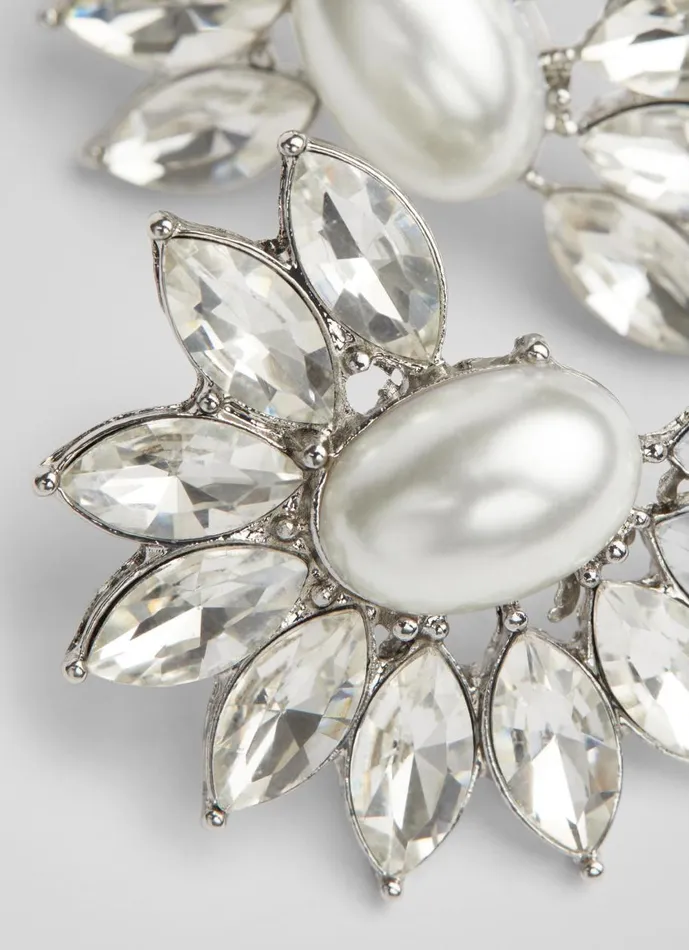 Women Jewellery LKBennett Dia Crystal And Pearl Spray Earrings Women Jewellery LKBennett Dia Crystal And Pearl Spray Earrings