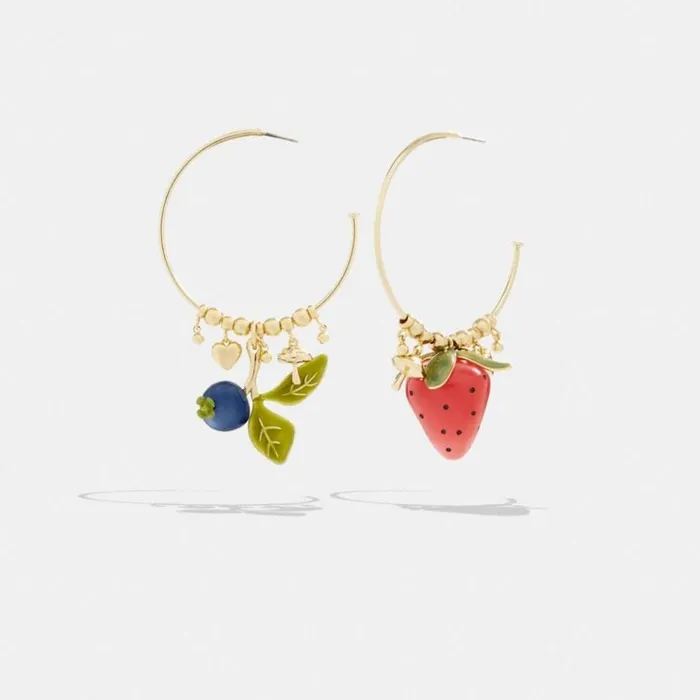 Women Jewelry Coach Coach X Observed By Us Charm Hoop Earrings Goldmulti