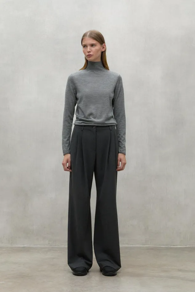 Women Jumper Collar Faya Grey Ecoalf Knitwear
