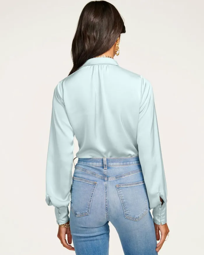 Women Kayla Button Up Bodysuit Navy Ramy Brook Tops Women Kayla Button Up Bodysuit Navy Ramy Brook Tops