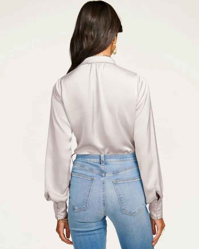 Women Kayla Button Up Bodysuit Navy Ramy Brook Tops Women Kayla Button Up Bodysuit Navy Ramy Brook Tops