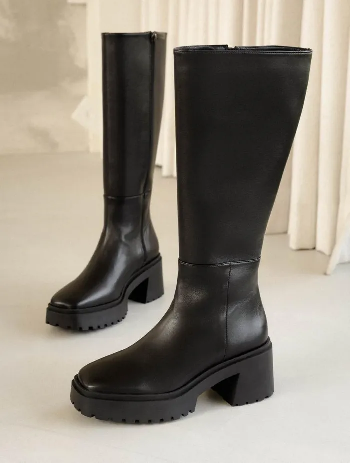 Women Knee High Boots Bobbies Sandra Passion Black