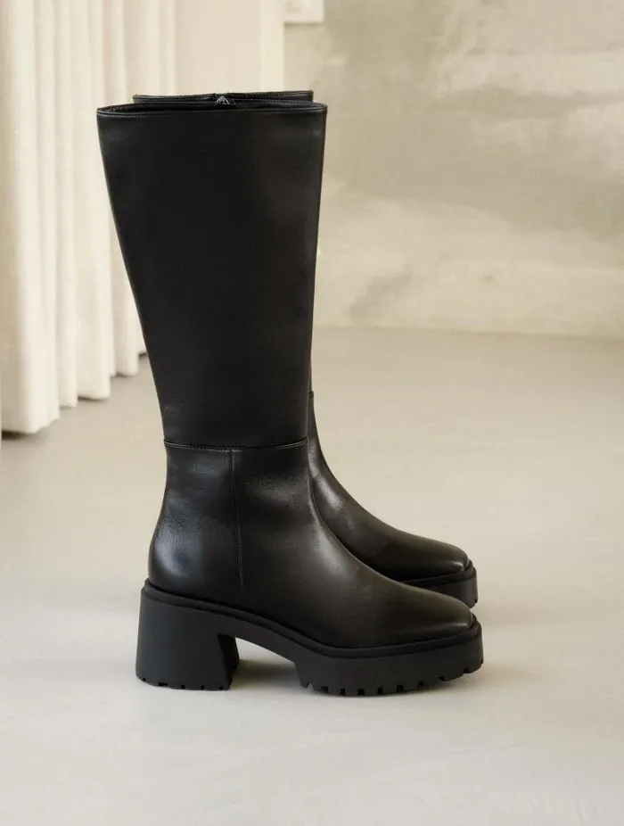 Women Knee High Boots Bobbies Sandra Passion Black
