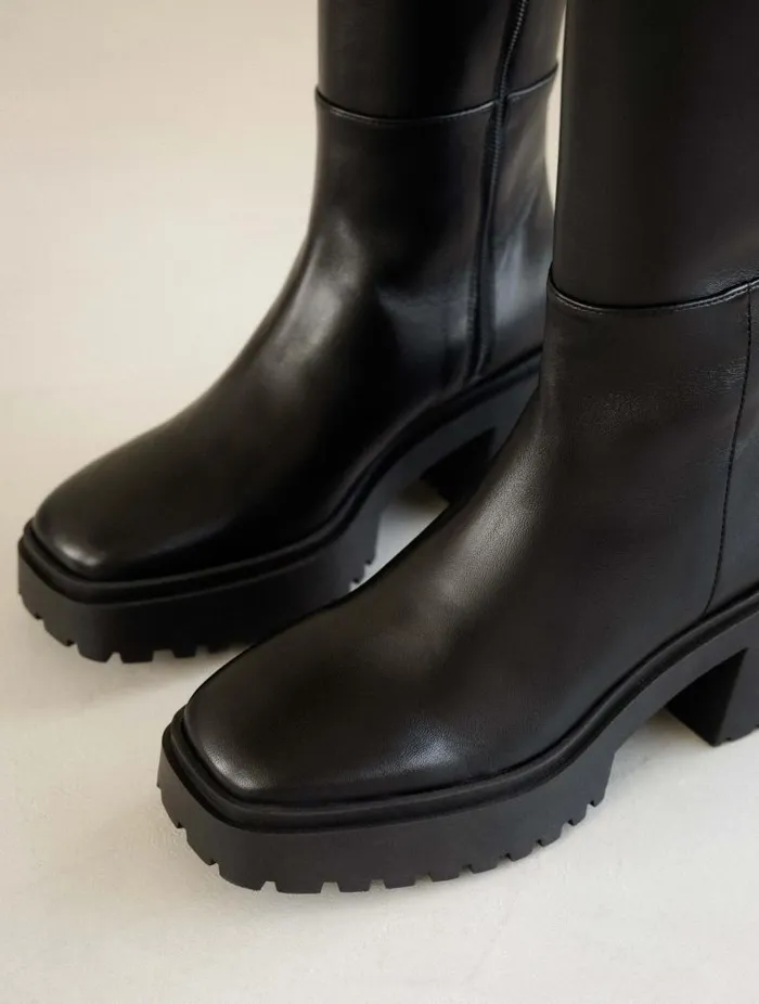 Women Knee High Boots Bobbies Sandra Passion Black