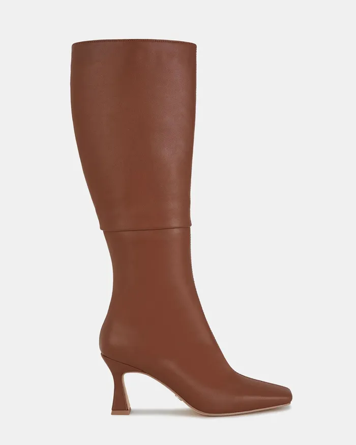Women Knee High Boots NOVO Shoes OCTAVIA BROWN