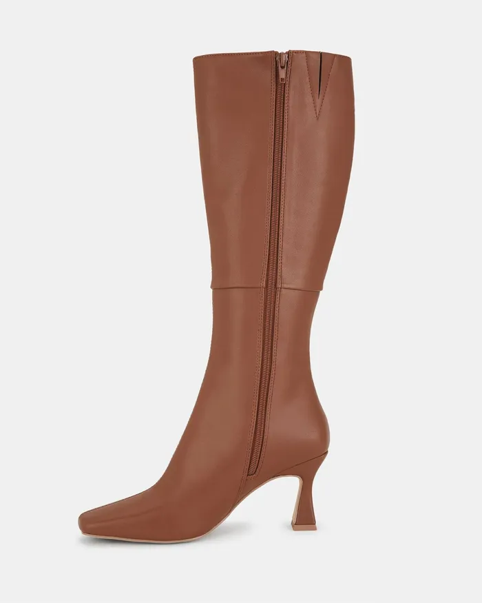 Women Knee High Boots NOVO Shoes OCTAVIA BROWN