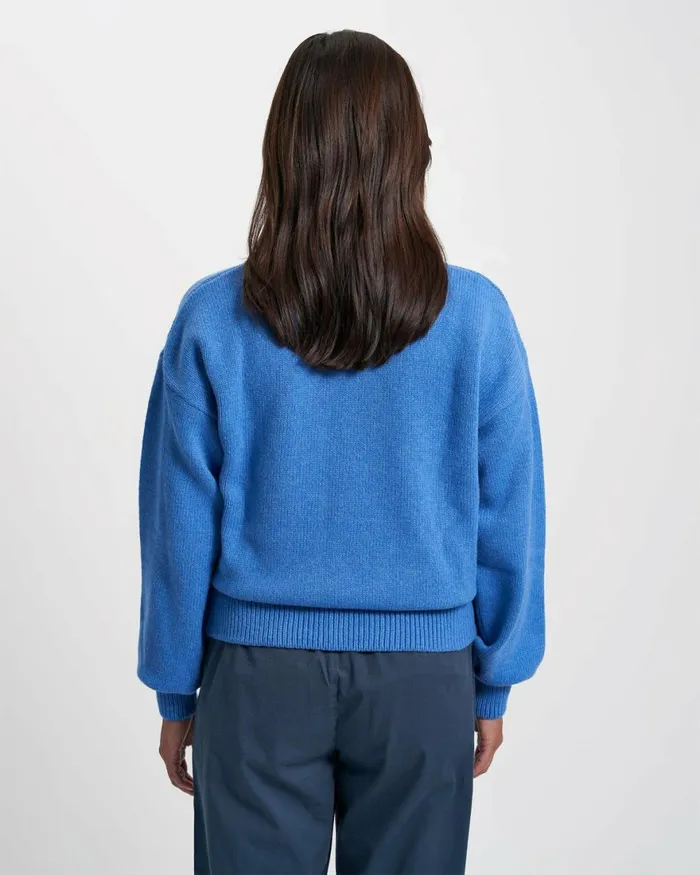 Women Knit Sweaters Colorful Standard Oversized Merino Wool Crew Deep Black