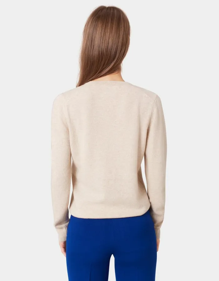 Women Knit Sweaters Colorful Standard Women Light Merino Wool Crew Polar Blue