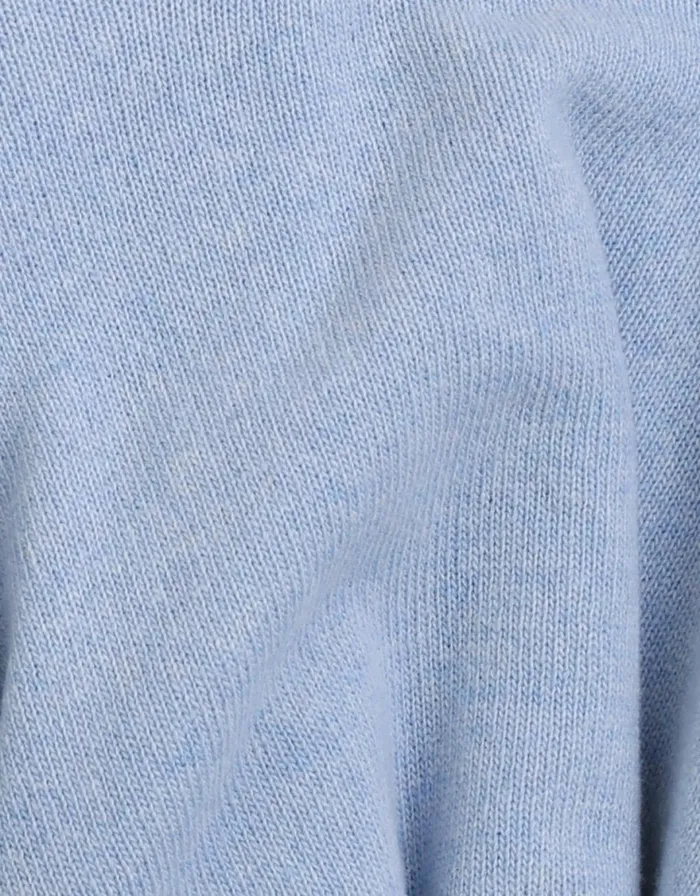 Women Knit Sweaters Colorful Standard Women Light Merino Wool Crew Polar Blue