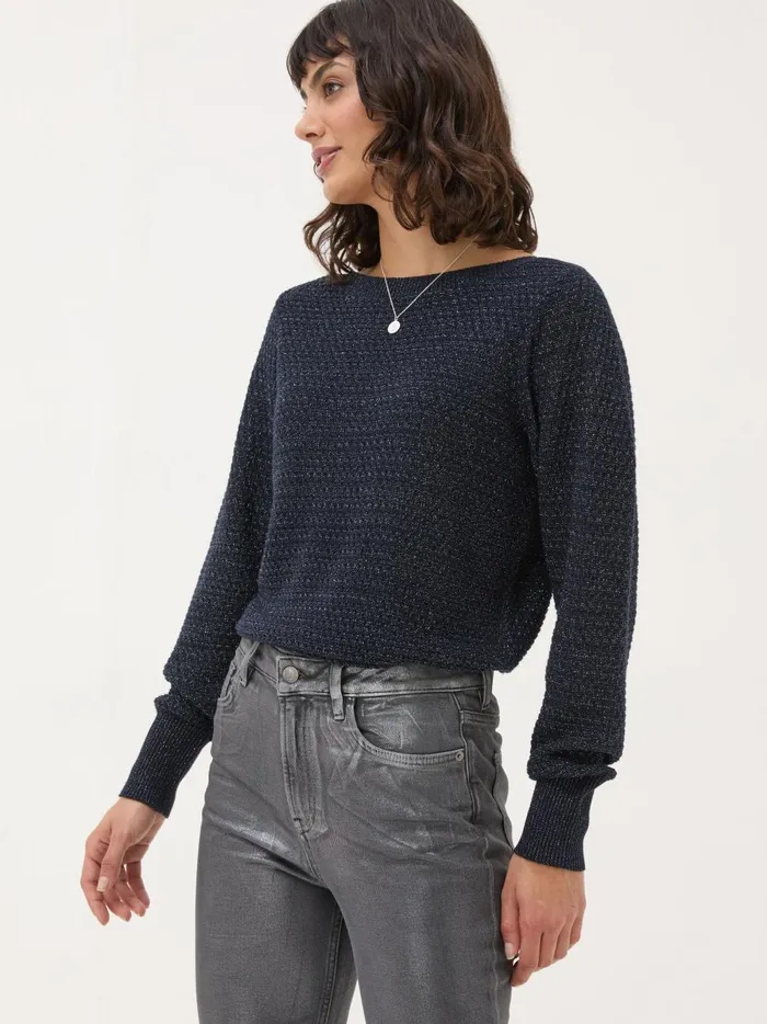 Women Knitwear Fat Face Dark Navy Lara Sparkle Jumper
