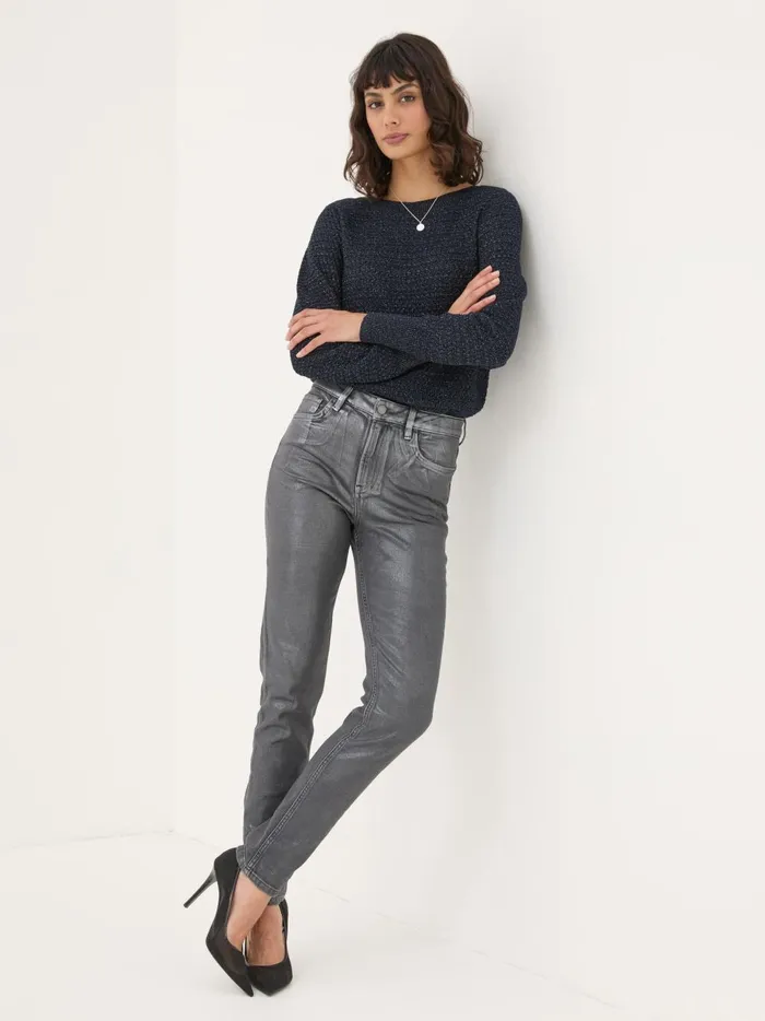 Women Knitwear Fat Face Dark Navy Lara Sparkle Jumper Women Knitwear Fat Face Dark Navy Lara Sparkle Jumper