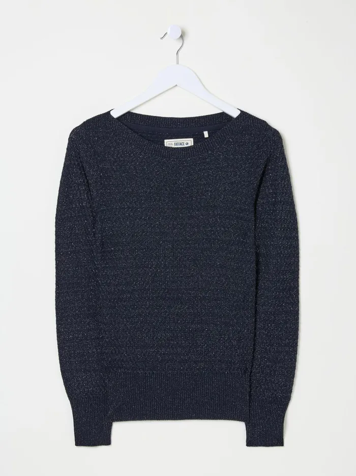 Women Knitwear Fat Face Dark Navy Lara Sparkle Jumper Women Knitwear Fat Face Dark Navy Lara Sparkle Jumper