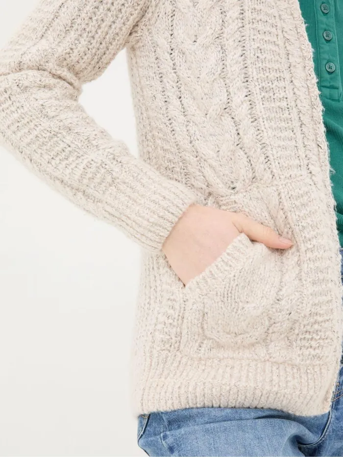 Women Knitwear Fat Face Ivory Alicia Hoodie