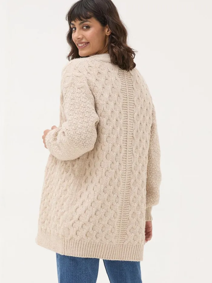 Women Knitwear Fat Face Ivory Ezzie Cardigan Women Knitwear Fat Face Ivory Ezzie Cardigan