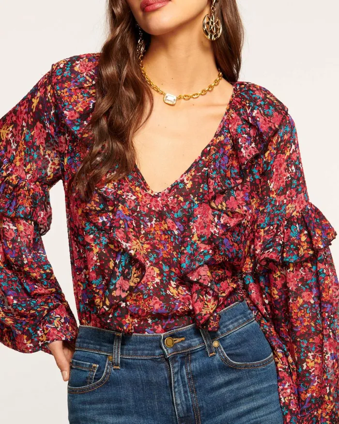 Women Lana Long Sleeve Blouse French Floral Ramy Brook Tops Women Lana Long Sleeve Blouse French Floral Ramy Brook Tops