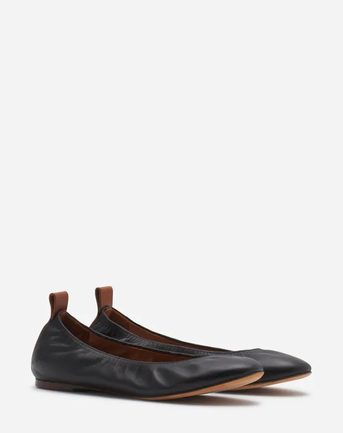 Women Lanvin Ballerinas The Leather Ballerina Flat Black Women Lanvin Ballerinas The Leather Ballerina Flat Black