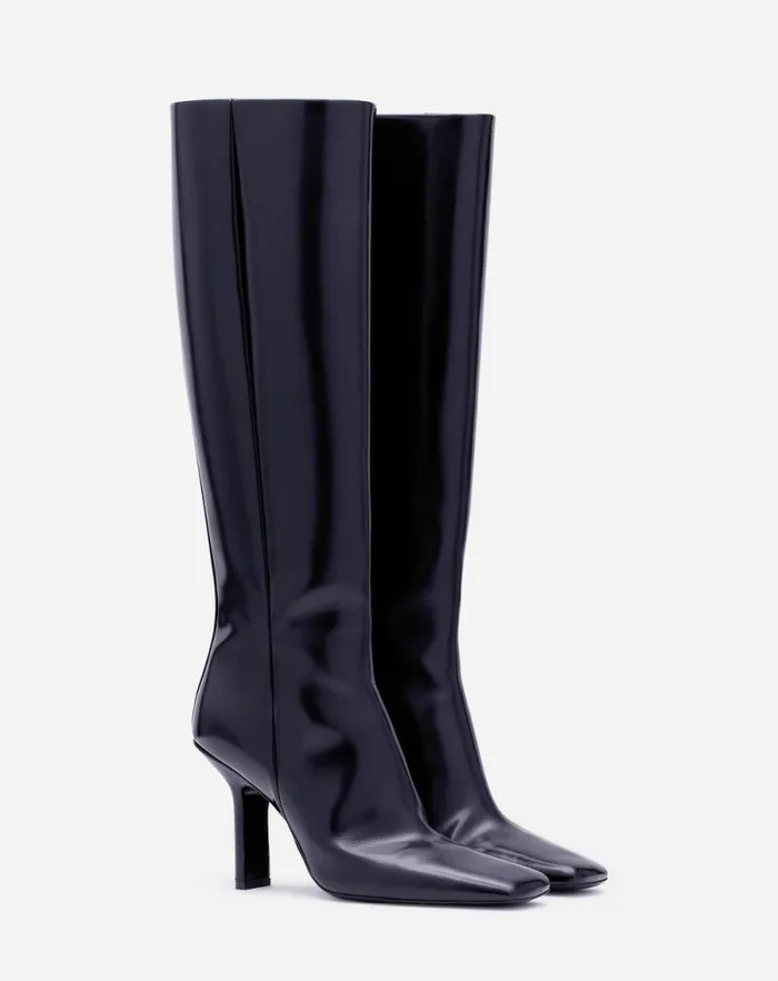 Women Lanvin Boots and Booties Mesure Boots In Glossy Leather Black Women Lanvin Boots and Booties Mesure Boots In Glossy Leather Black