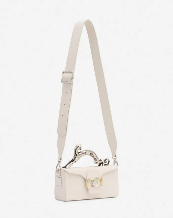 Women Lanvin Crossbody Bags and Shoulder Bags Nano Pencil Cat Leather Bag Chalk Women Lanvin Crossbody Bags and Shoulder Bags Nano Pencil Cat Leather Bag Chalk