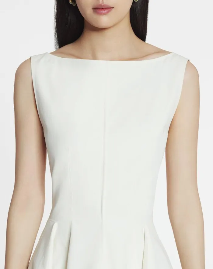 Women Lanvin Dresses Cotton Peplum Dress Whiteblack Women Lanvin Dresses Cotton Peplum Dress Whiteblack