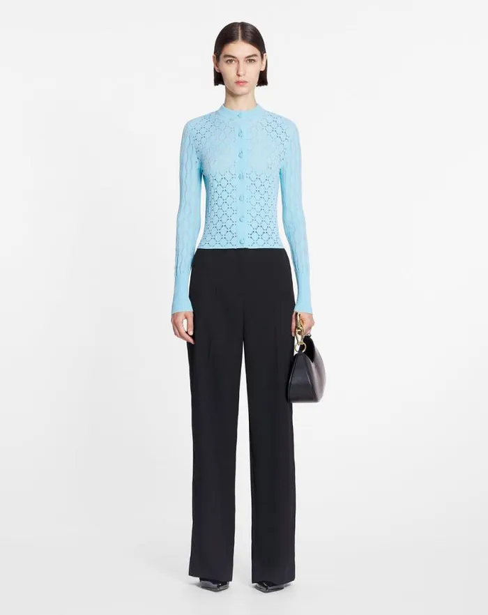 Women Lanvin Knitwear Bodycon Cardigan With Round Neck Budgie Women Lanvin Knitwear Bodycon Cardigan With Round Neck Budgie