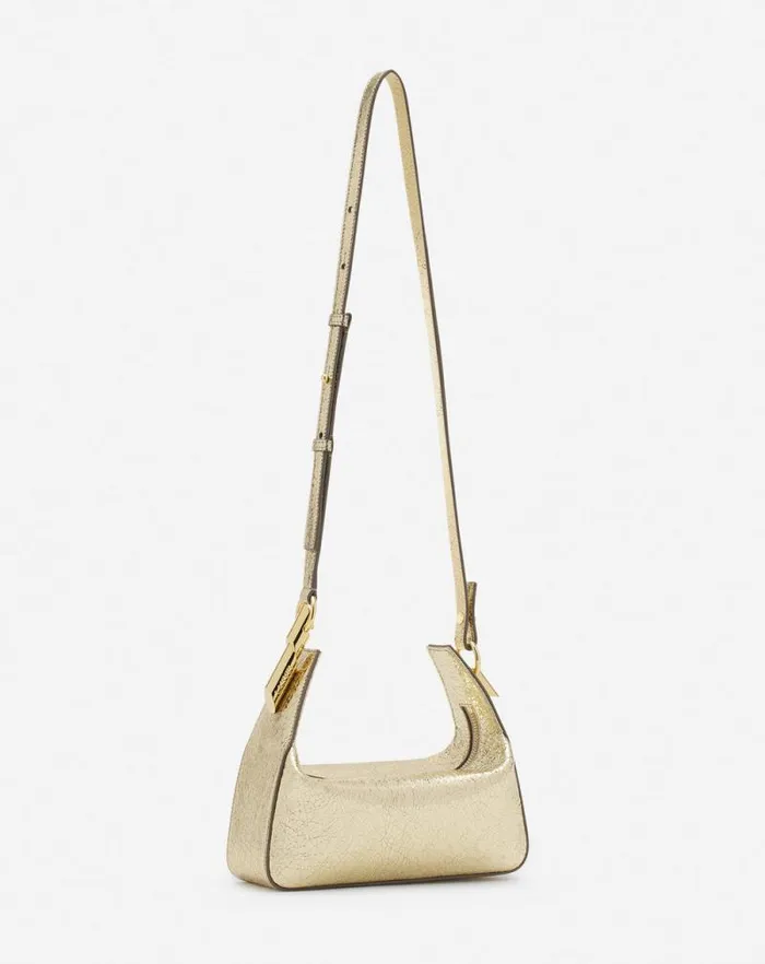 Women Lanvin Mini Bags and Clutches Haute Squence Clutch Bag In Crackled Metallic Leather Gold Women Lanvin Mini Bags and Clutches Haute Squence Clutch Bag In Crackled Metallic Leather Gold