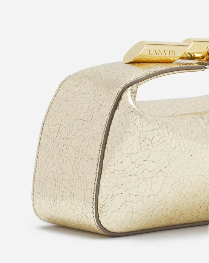 Women Lanvin Mini Bags and Clutches Haute Squence Clutch Bag In Crackled Metallic Leather Gold Women Lanvin Mini Bags and Clutches Haute Squence Clutch Bag In Crackled Metallic Leather Gold