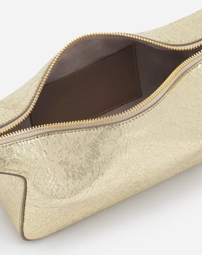 Women Lanvin Mini Bags and Clutches Haute Squence Clutch Bag In Crackled Metallic Leather Gold Women Lanvin Mini Bags and Clutches Haute Squence Clutch Bag In Crackled Metallic Leather Gold