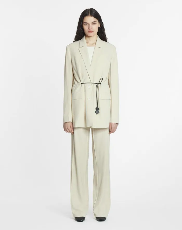 Women Lanvin Pants Tailored Woolblend Pants Mastic Women Lanvin Pants Tailored Woolblend Pants Mastic