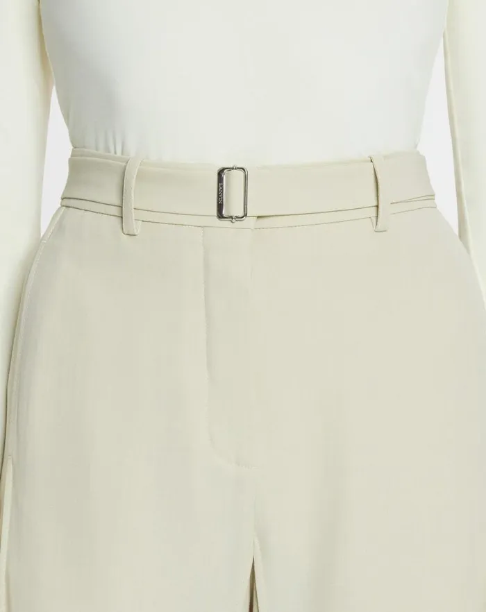 Women Lanvin Pants Tailored Woolblend Pants Mastic Women Lanvin Pants Tailored Woolblend Pants Mastic