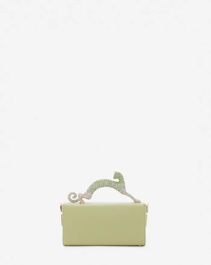 Women Lanvin Pencil Nano Pencil Cat Bag In Leather And Rhinestones Almondvanilla Women Lanvin Pencil Nano Pencil Cat Bag In Leather And Rhinestones Almondvanilla