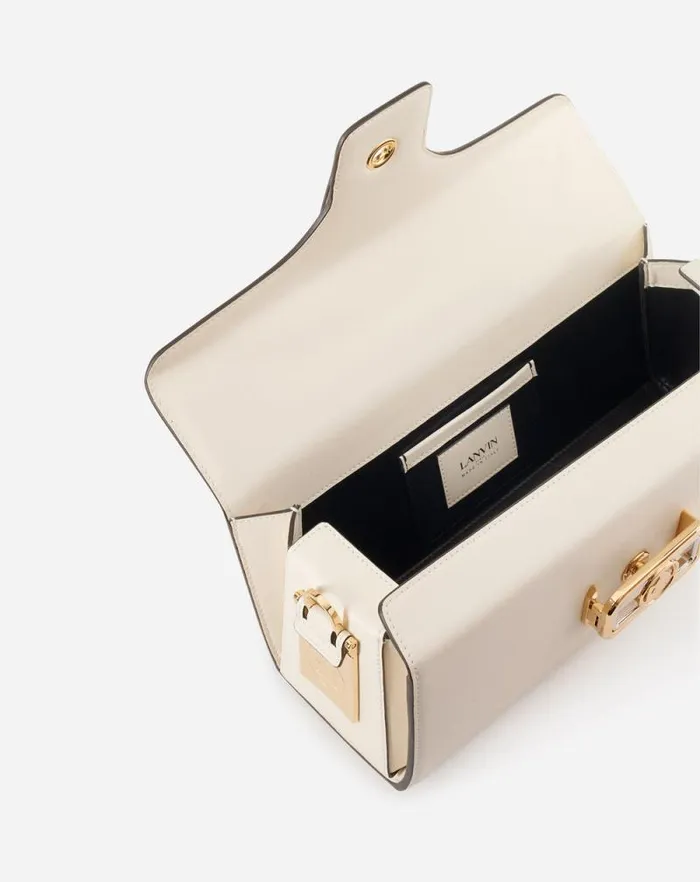 Women Lanvin Pencil Pencil Cat Bag In Shiny Calfskin Leather And Rhinestones Ivory Women Lanvin Pencil Pencil Cat Bag In Shiny Calfskin Leather And Rhinestones Ivory