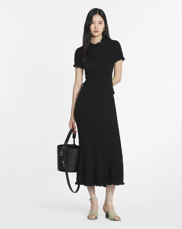 Women Lanvin Skirts and Shorts Cotton Midi Skirt Black Women Lanvin Skirts and Shorts Cotton Midi Skirt Black