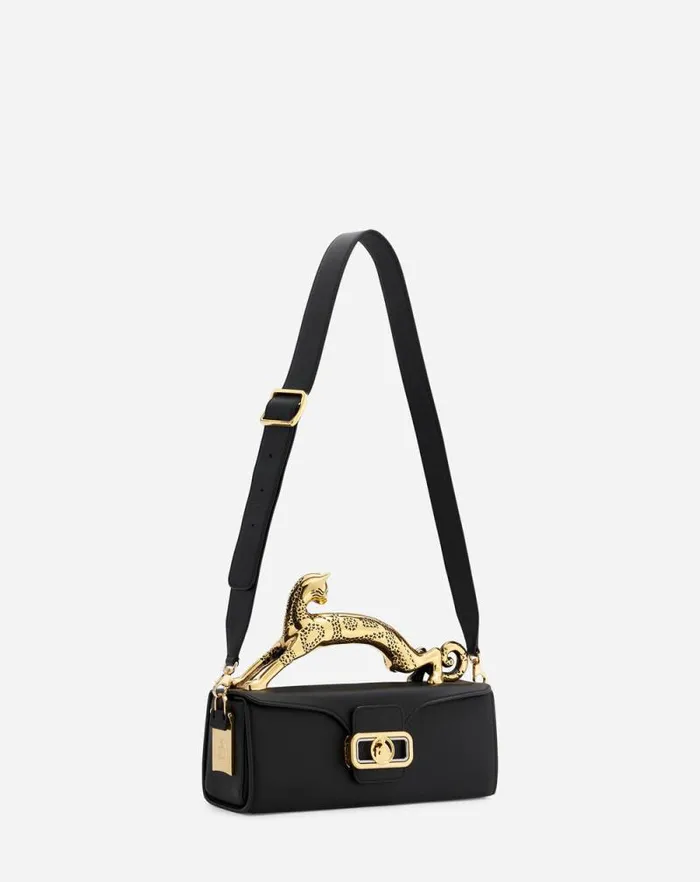 Women Lanvin Tote Bags and Top Handle Bags Pencil Cat Bag In Box Calf Black Women Lanvin Tote Bags and Top Handle Bags Pencil Cat Bag In Box Calf Black