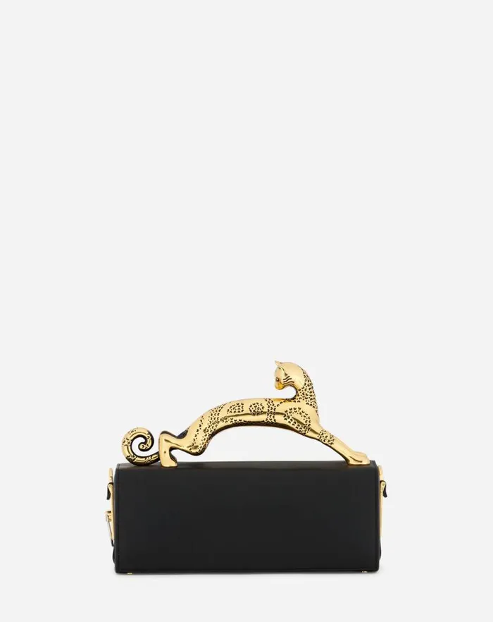 Women Lanvin Tote Bags and Top Handle Bags Pencil Cat Bag In Box Calf Black Women Lanvin Tote Bags and Top Handle Bags Pencil Cat Bag In Box Calf Black