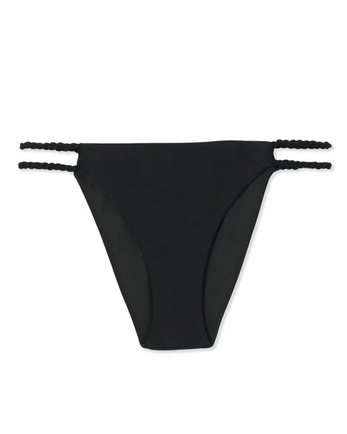 Women Lisa Low Rise Bikini Bottom Black Ramy Brook Swimwear