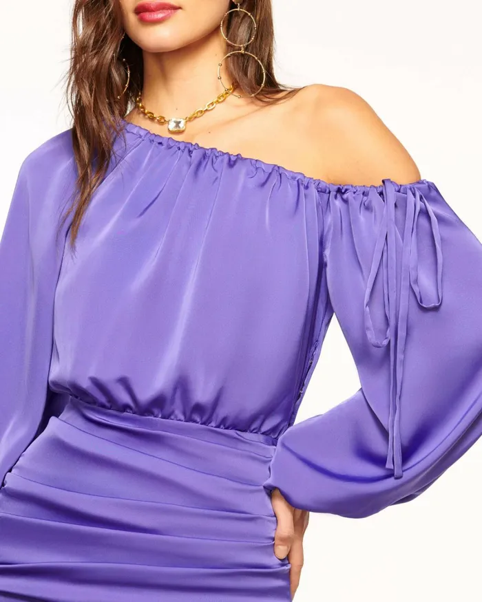 Women Louisa Long Sleeve Mini Dress Bright Amethyst Ramy Brook Dresses Women Louisa Long Sleeve Mini Dress Bright Amethyst Ramy Brook Dresses