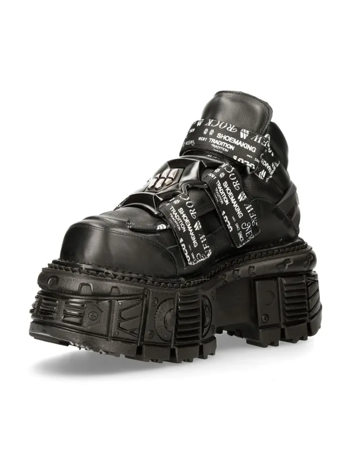 WomenMen Ankle Boot Black Imperfect MMet285C2 New Rock Booties