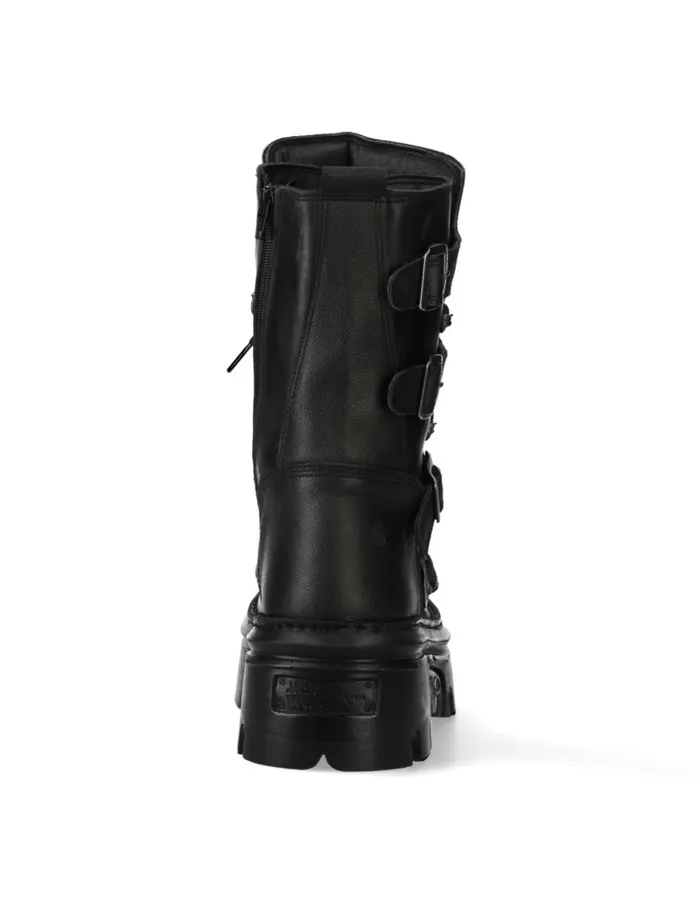 WomenMen Ankle Boot Black Reactor MWall373S13 New Rock Boots WomenMen Ankle Boot Black Reactor MWall373S13 New Rock Boots