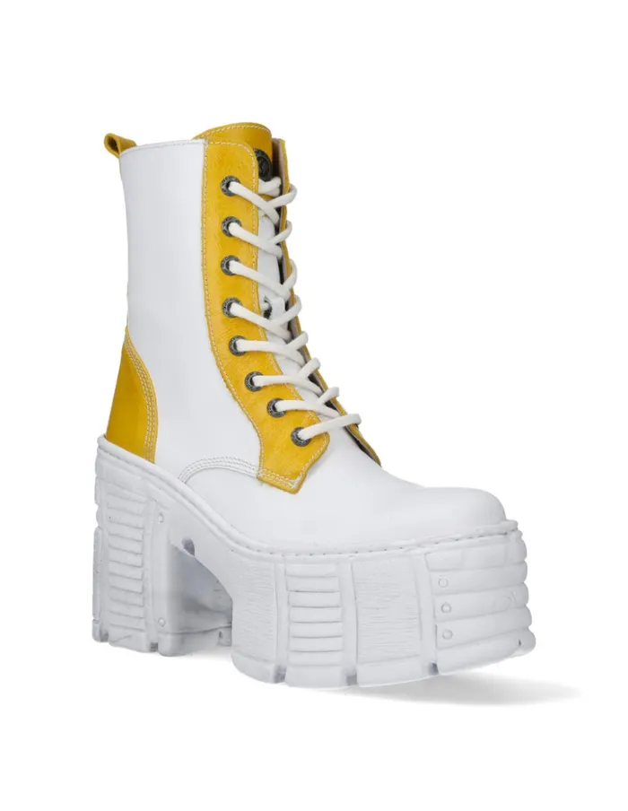 WomenMen Ankle Boot Black Tower With Laces MTm008C1 New Rock Booties WomenMen Ankle Boot Black Tower With Laces MTm008C1 New Rock Booties