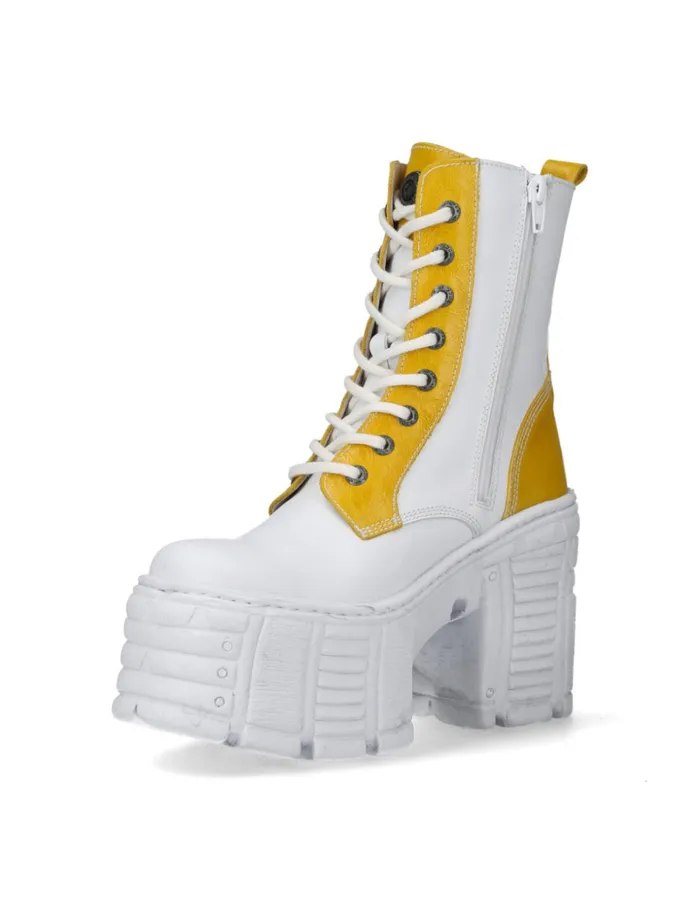 WomenMen Ankle Boot Black Tower With Laces MTm008C1 New Rock Booties WomenMen Ankle Boot Black Tower With Laces MTm008C1 New Rock Booties