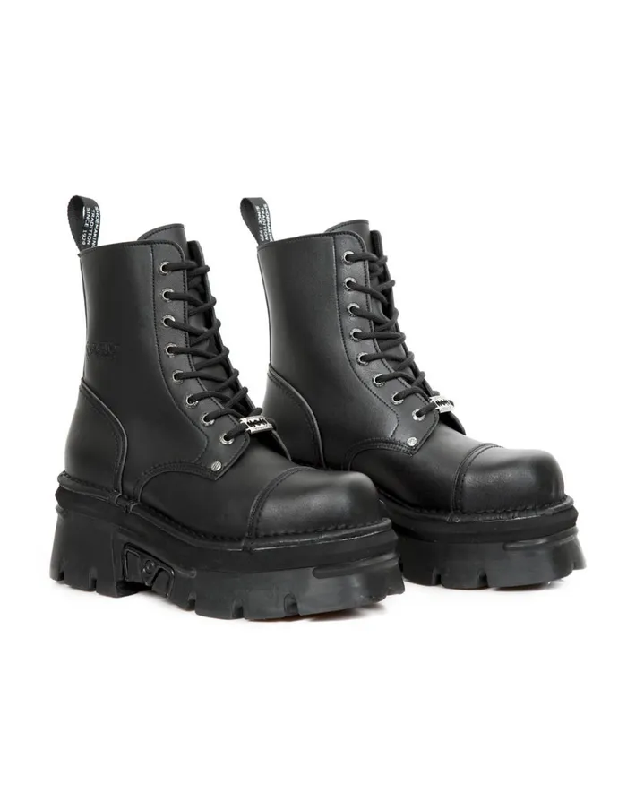 WomenMen Ankle Boot Metallic MNewmili083V22 New Rock Boots