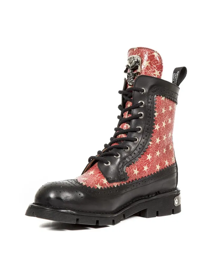 WomenMen Ankle Boot Metallic MNewmili110C10 New Rock Boots WomenMen Ankle Boot Metallic MNewmili110C10 New Rock Boots