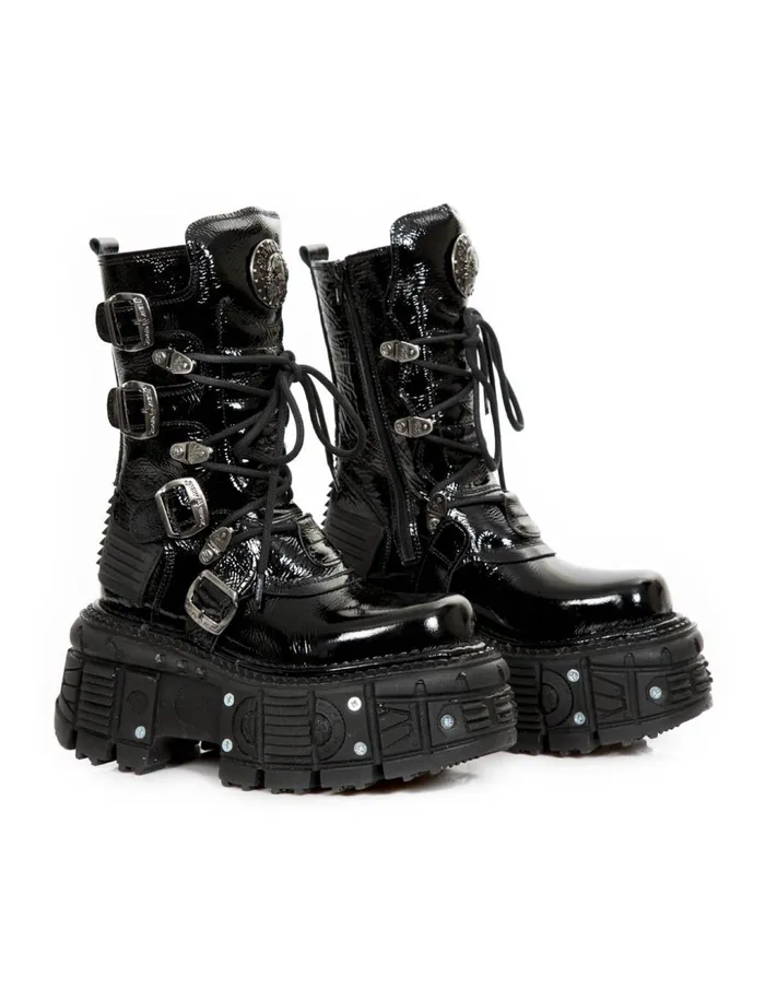 WomenMen Black Imperfect MTank002C9 New Rock Boots